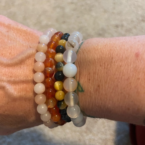 Handmade Jewelry - Multicolor Crystal Beaded Bracelet Set